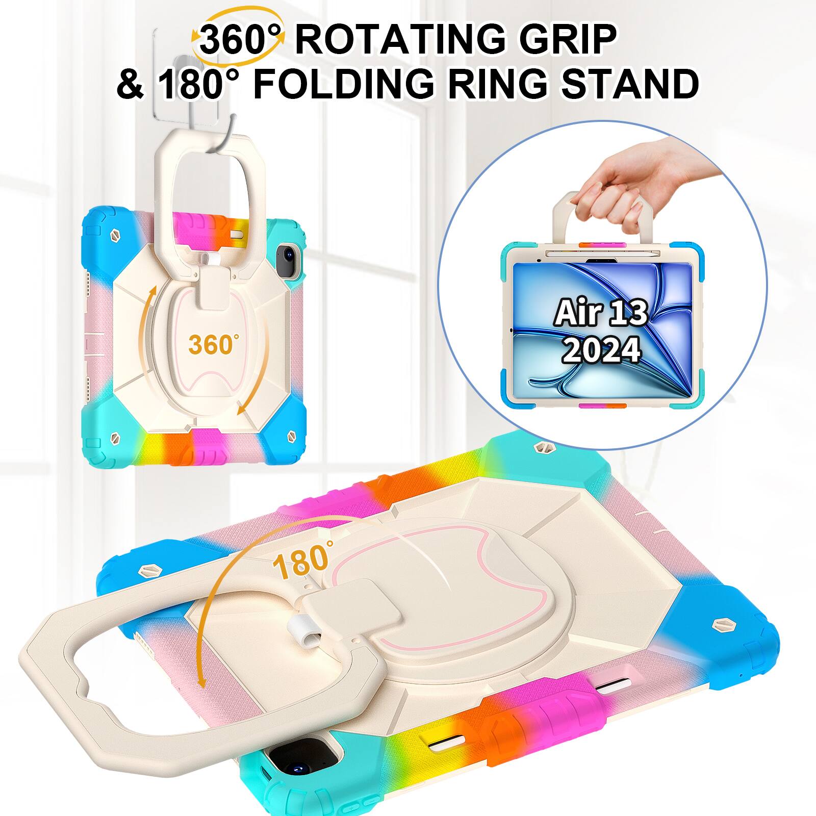 360° Rotating Grip & 180° Folding Ring Stand

Air 13 2024