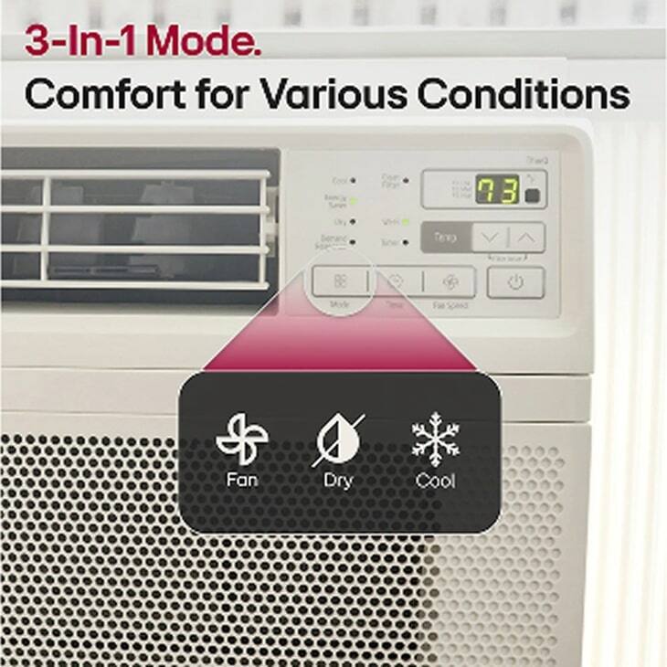 3-In-1 Mode.  
Comfort for Various Conditions  

Fan  
Dry  
Cool