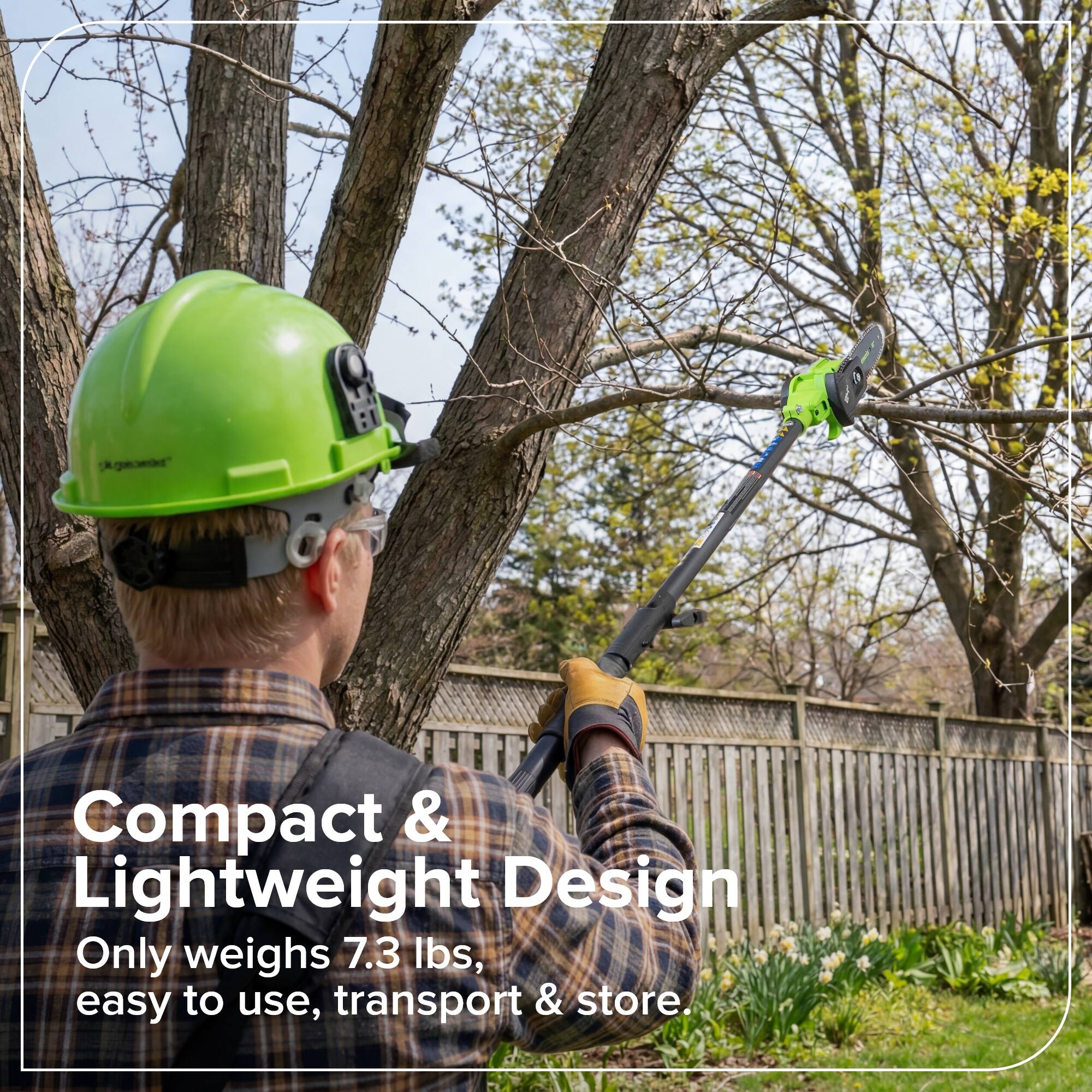 Compact & Lightweight Design  
Only weighs 7.3 lbs, easy to use, transport & store.