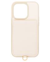 Anne Klein - Saffiano Vegan Leather Case for Apple iPhone 14 Pro Max - Ivory/Gold - Front_Zoom