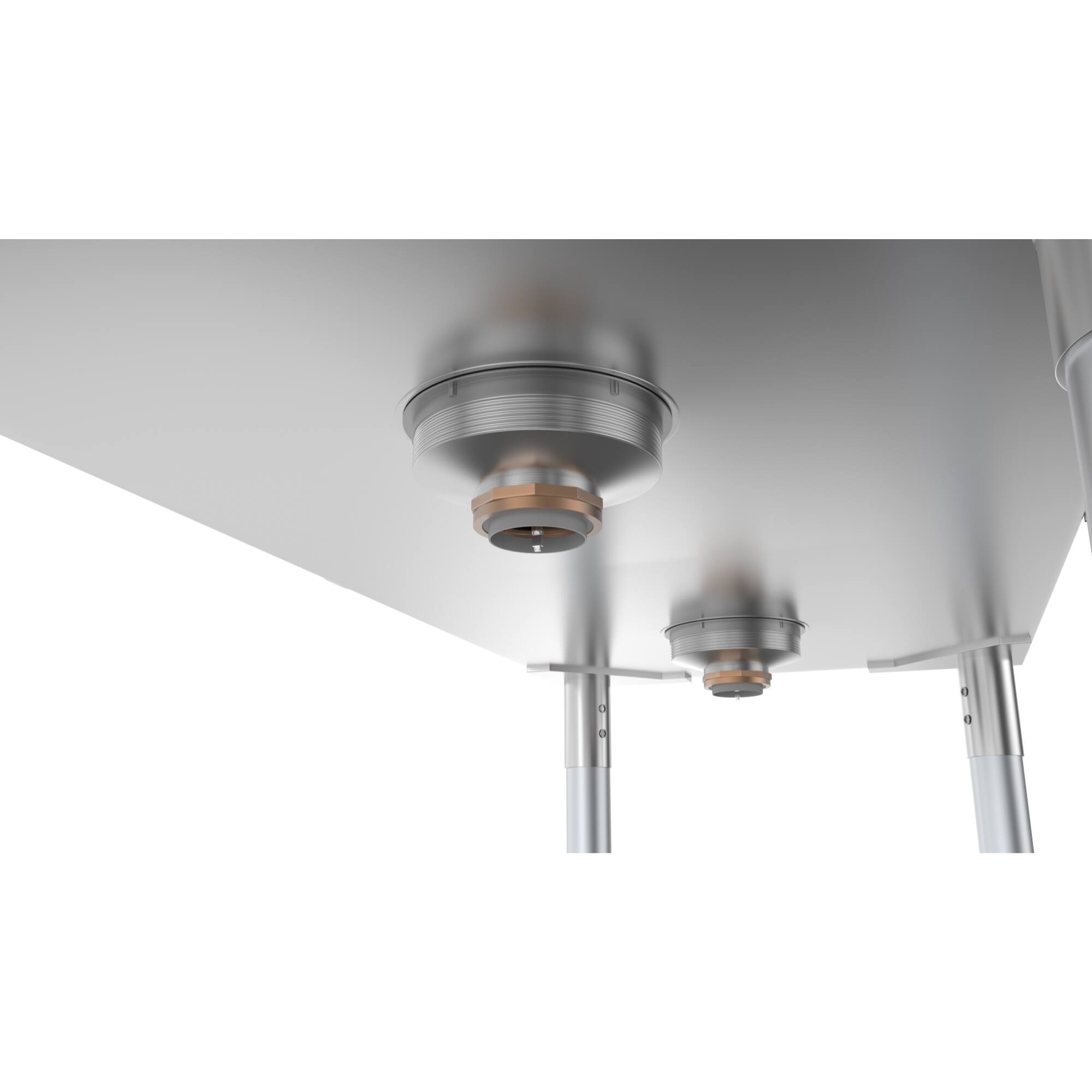 Alt View 4. Koolmore - 56 in. Two Compartment Stainless Steel  Sink with 2 Drainboards, Bowl Size 12"x 16"x 10" SB121610-16B3. - Stainless Steel.