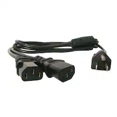 Front. Startech - 6ft Computer Power Cord Y Splitter.