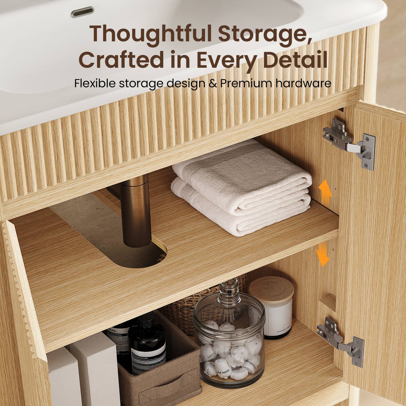 Thoughtful Storage, Crafted in Every Detail  
Flexible storage design & Premium hardware