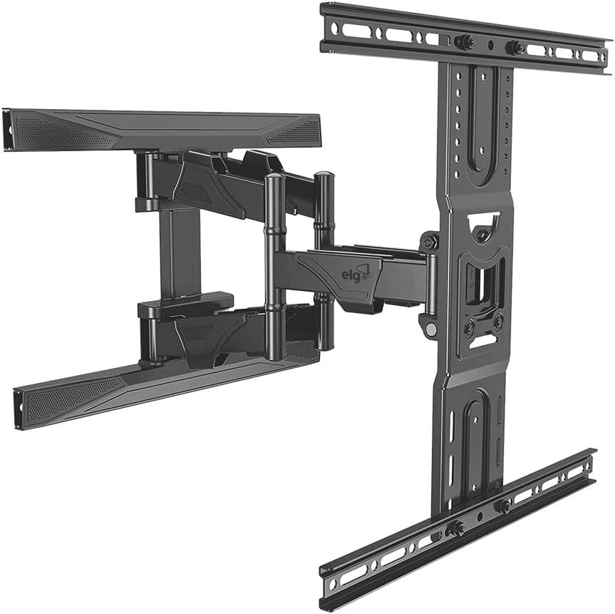 Front. ELG - ELG A02V6N Full Motion TV Wall Mount with VESA 600x400mm Tilt and Swivel for 32 to 86 inch TVs - Black.