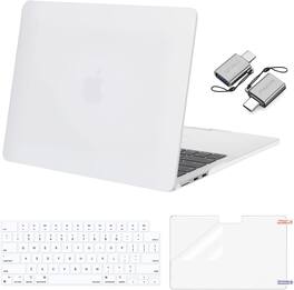 mosiso - Case for MacBook Air 13 inch M5 M4 M3 M2 A3449 A3240 A3113 A2681 (2022-2026) - White