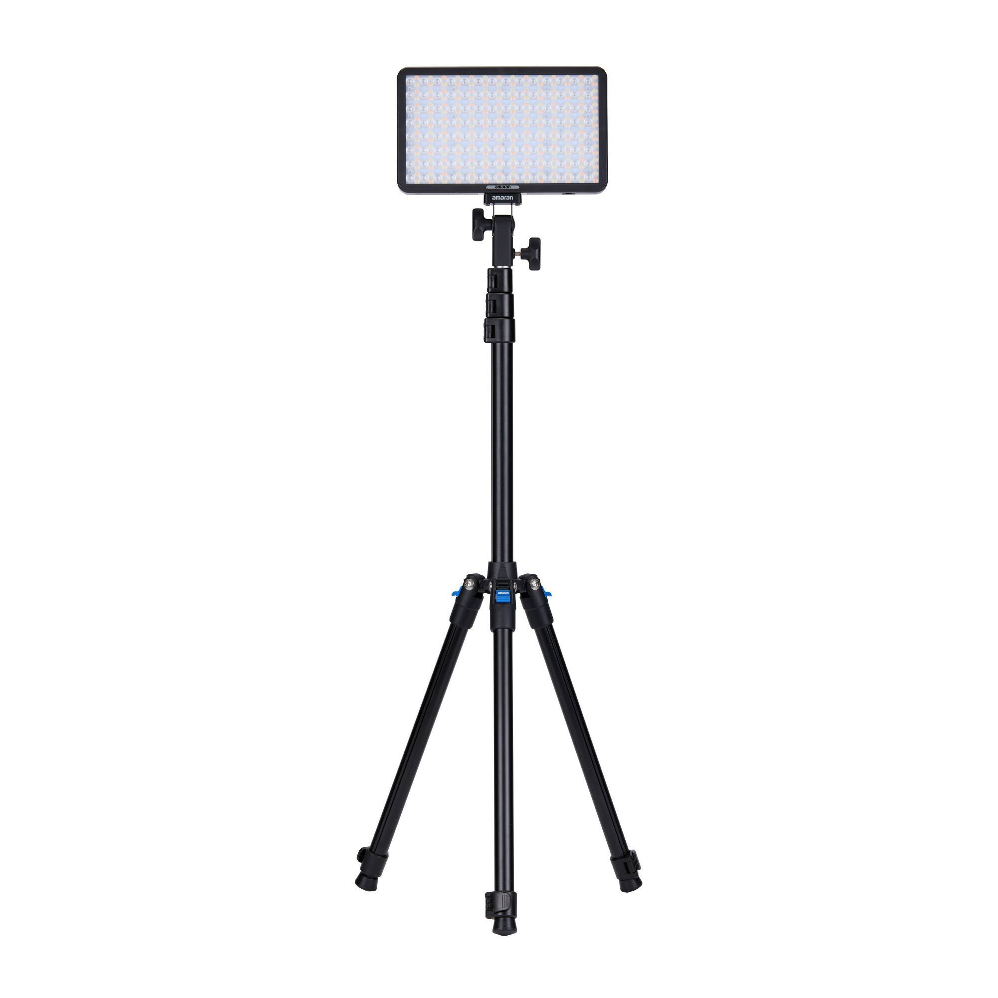 Left. Amaran - amaran 6.5 Feet Black Light Stand with Adjustable Height and Portable Design.