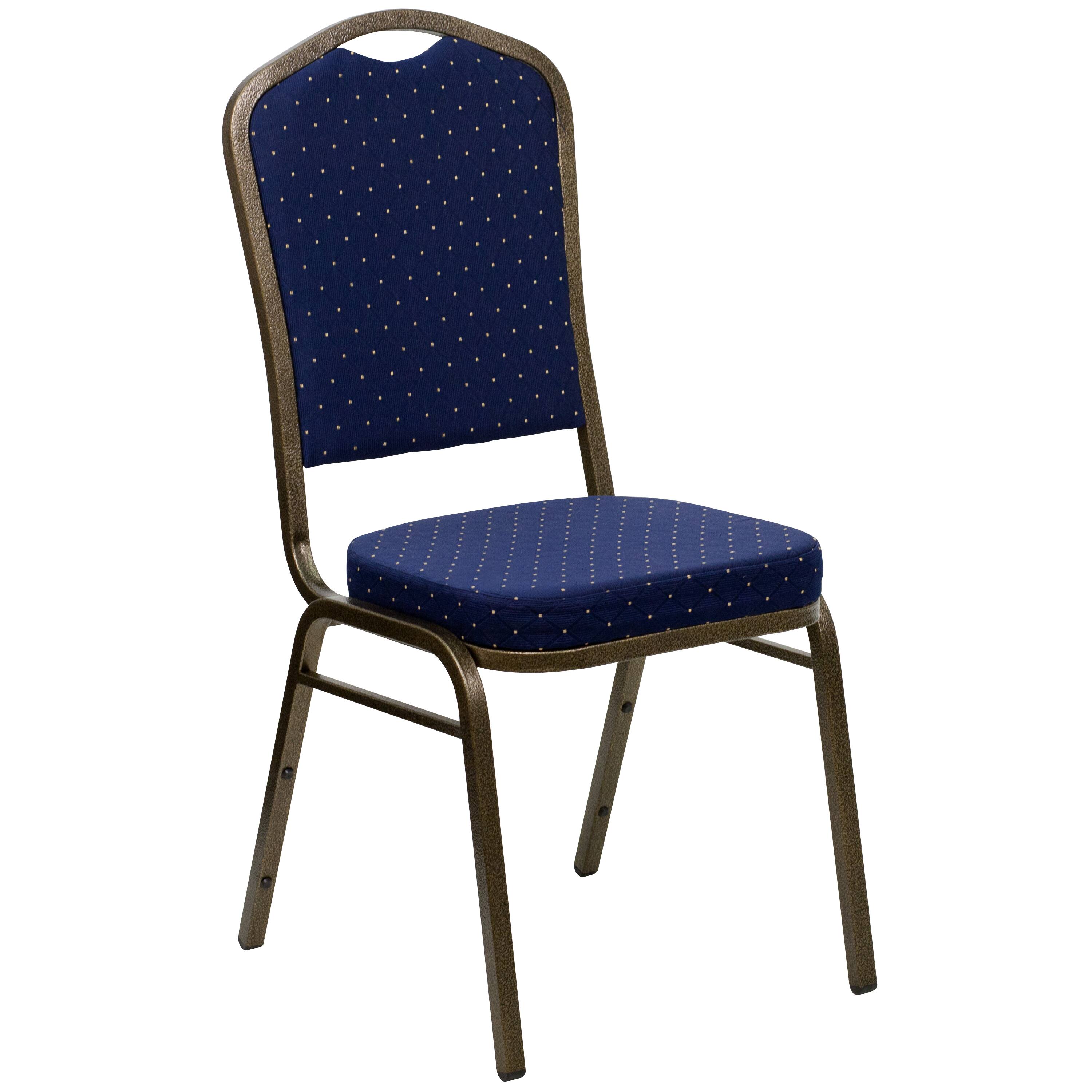 Navy Blue Dot Patterned Fabric/Gold Vein Frame