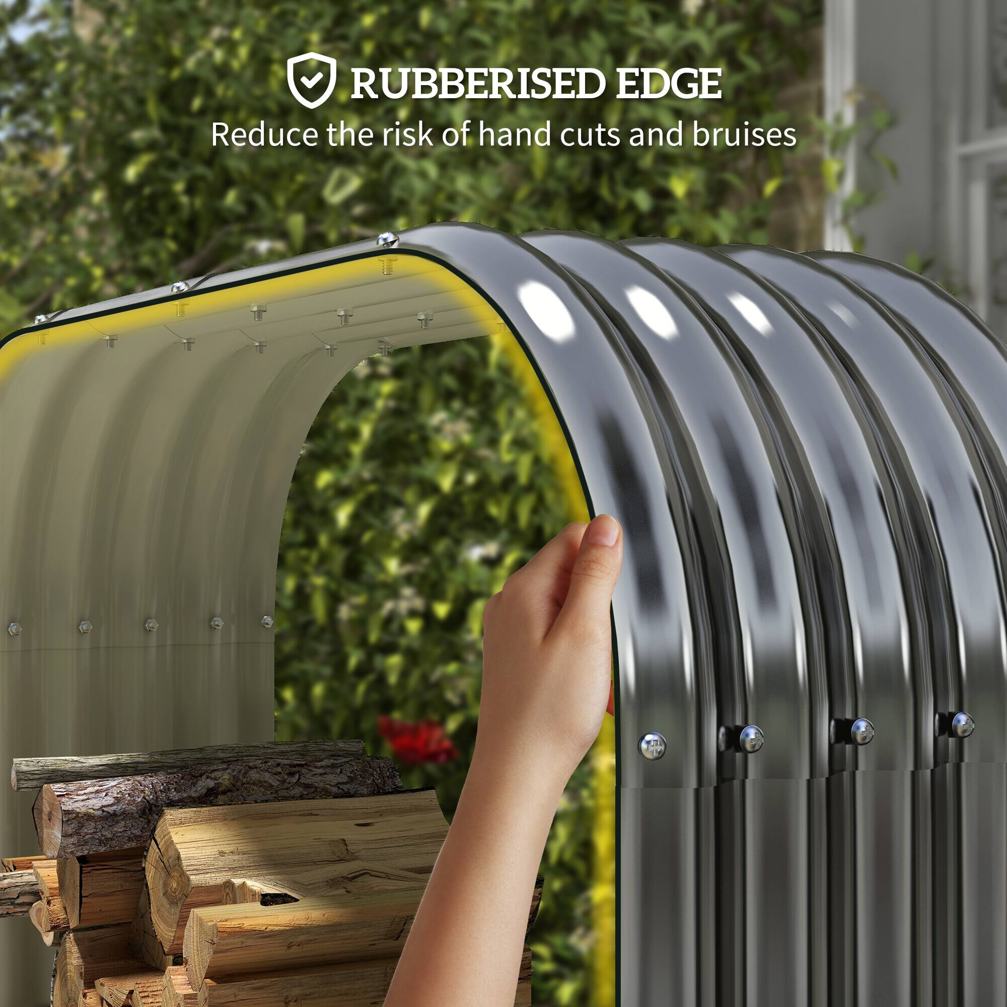 RUBBERISED EDGE

Reduce the risk of hand cuts and bruises.