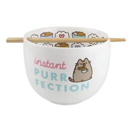Enesco - Pusheen Instant Purrfection Ramen Bowl with Chopsticks - White