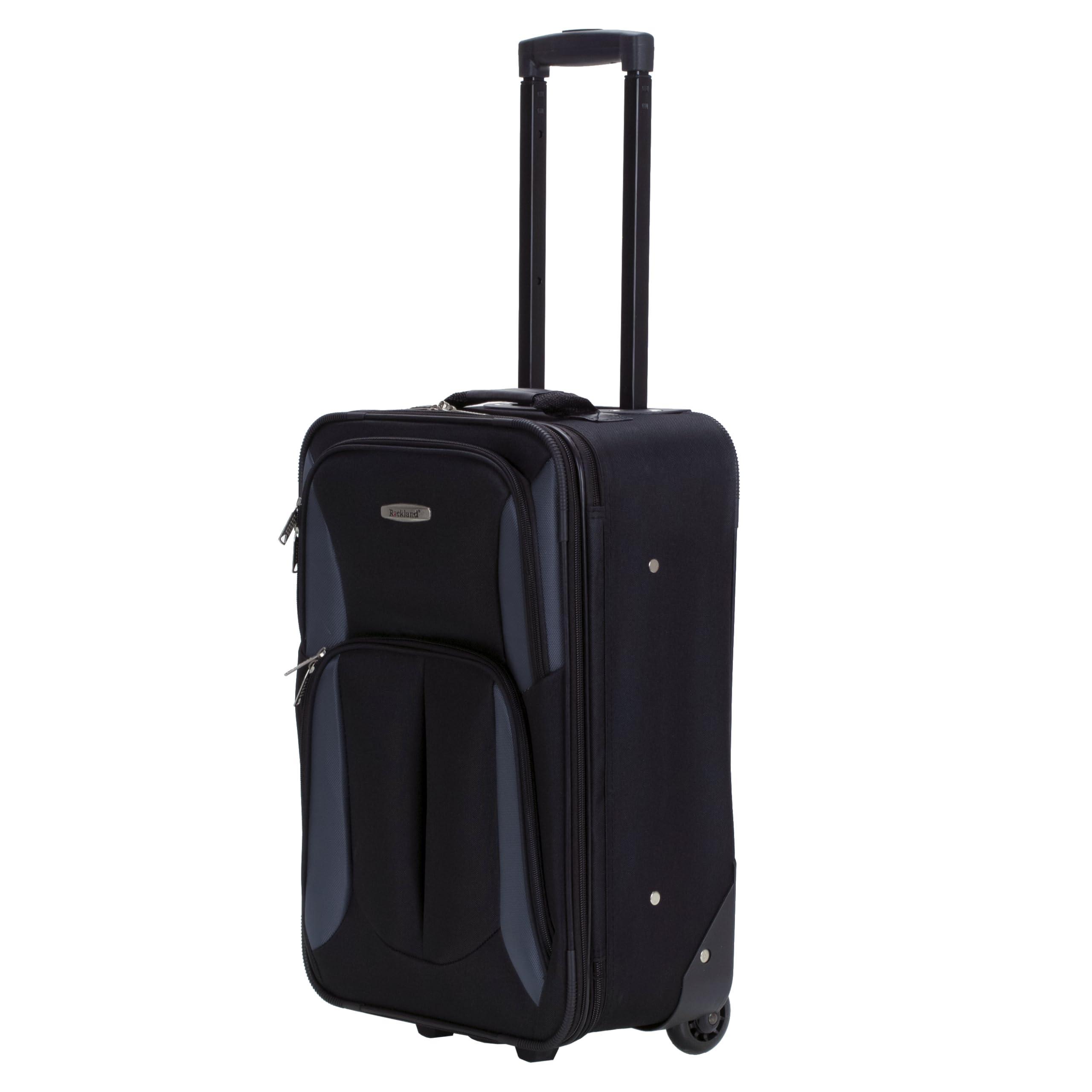 Alt View 6. Dapper Styles - Fashion Softside Upright Luggage Set Black gray 2-piece - Camouflage-2-Piece Set (14/19).