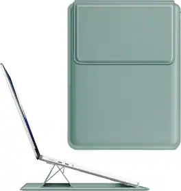 Fintie - Sleeve Case for MacBook Neo 13 inch, MacBook Air 13.6/13.3 inch, MacBook Pro 13 inch, Slim Bag Cover with Stand - Green