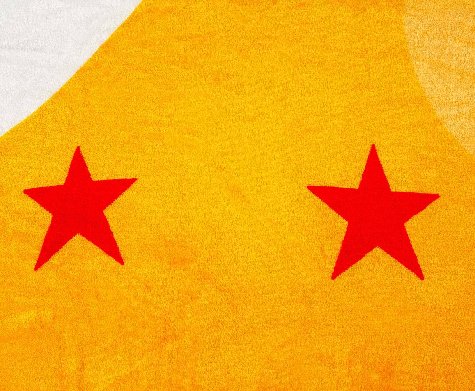 Alt View 1. Just Funky - Dragon Ball Z 4-Star Dragon Ball Round Fleece Throw Blanket | 48 Inches - Yellow.