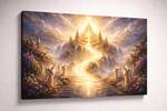 Front. FC Design - Large Canvas 24x36" Ready-to-Hang Heavenly Kingdom Glory Art Painting Home Wall Décor - MultiColor.
