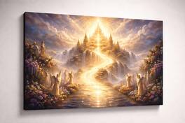 FC Design - Large Canvas 24x36" Frameless Heavenly Kingdom Glory Art Painting Home Wall Décor - MultiColor