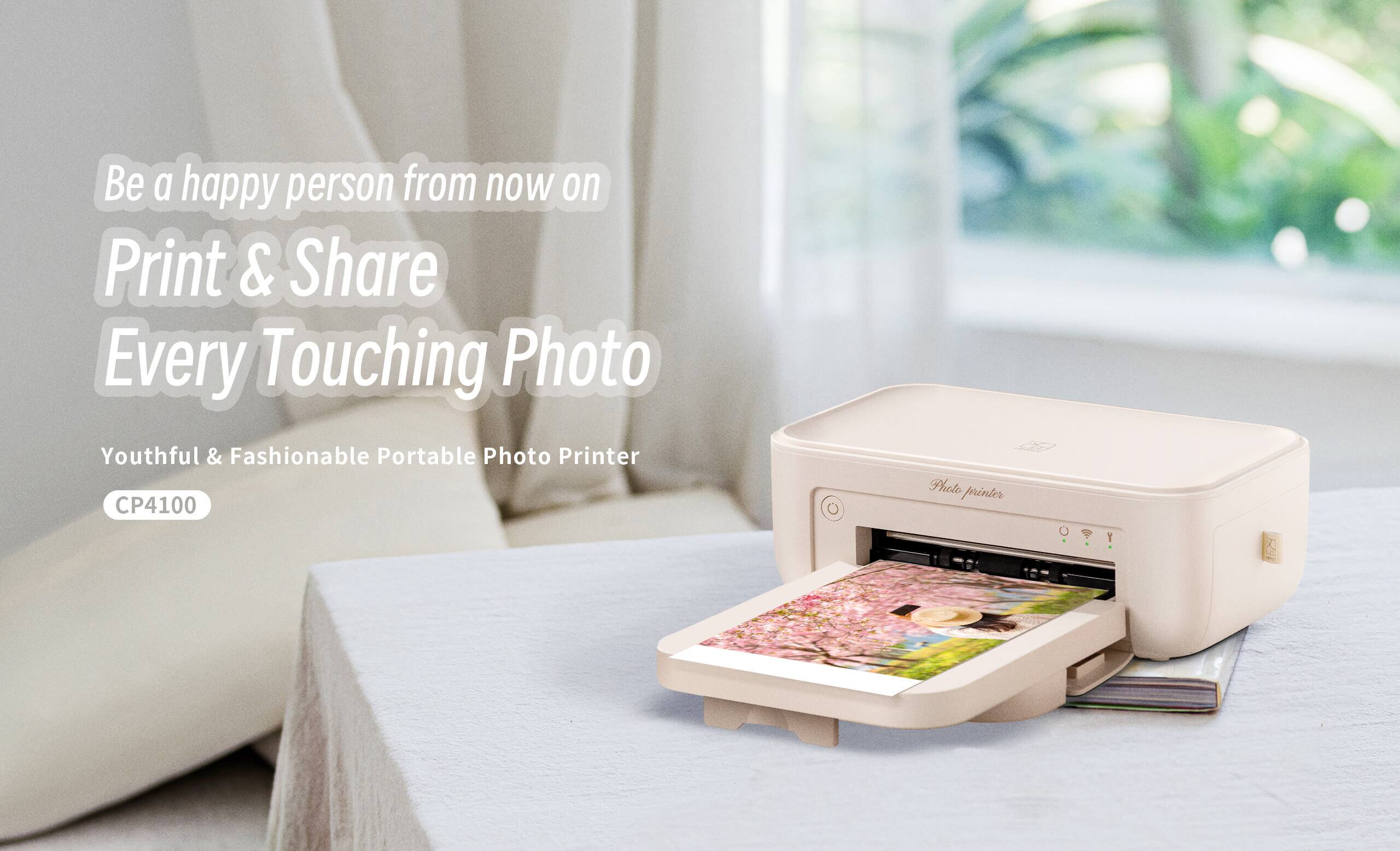 Be a happy person from now on  
Print & Share Every Touching Photo  

Youthful & Fashionable Portable Photo Printer  
CP4100