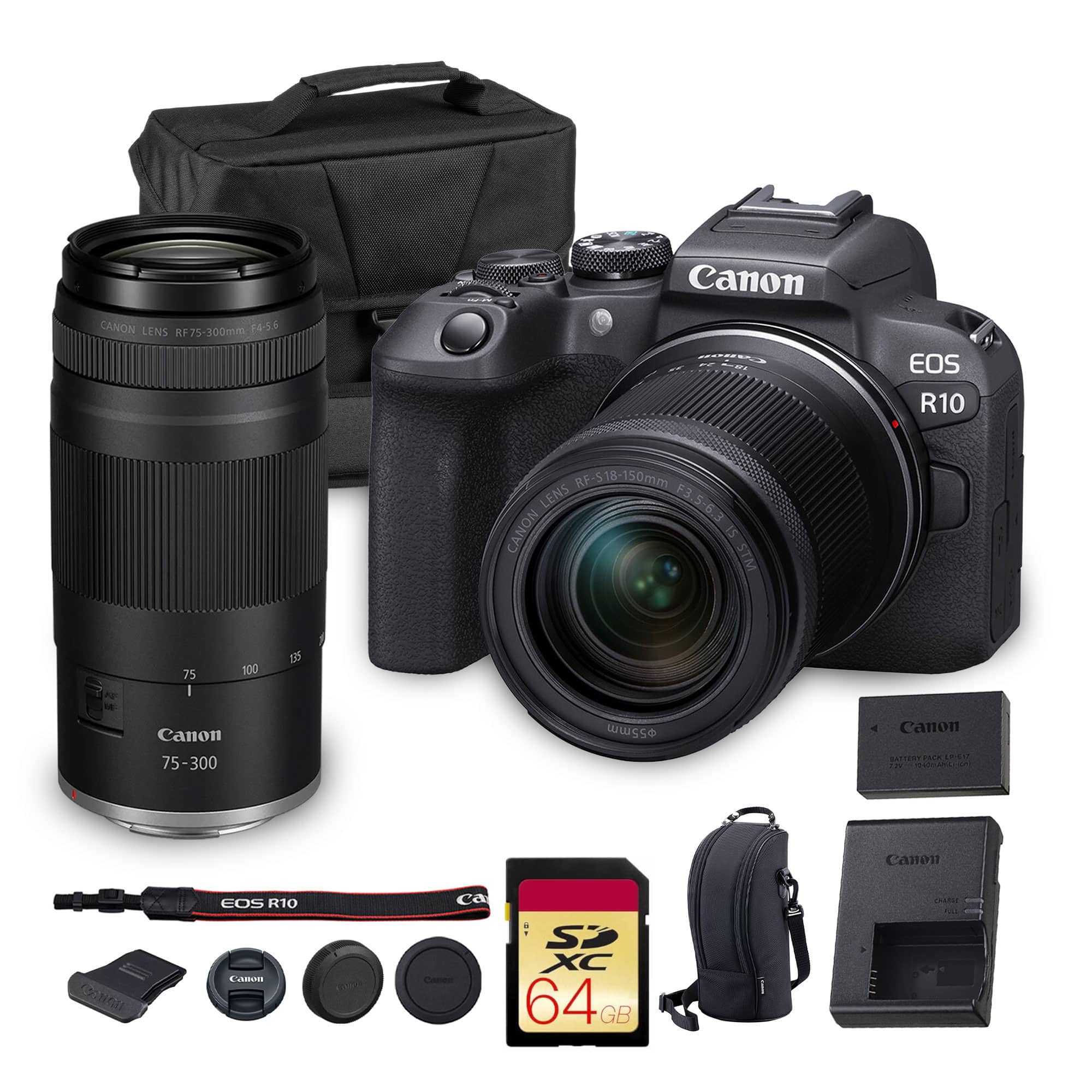 Canon - EOS R10 APS-C Mirrorless Camera Travel Lens Bundle price history on PriceWatchPro
