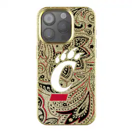 Keyscaper - NCAA - Cincinnati Bearcats Paisley Bling iPhone Case - 14 - Gold