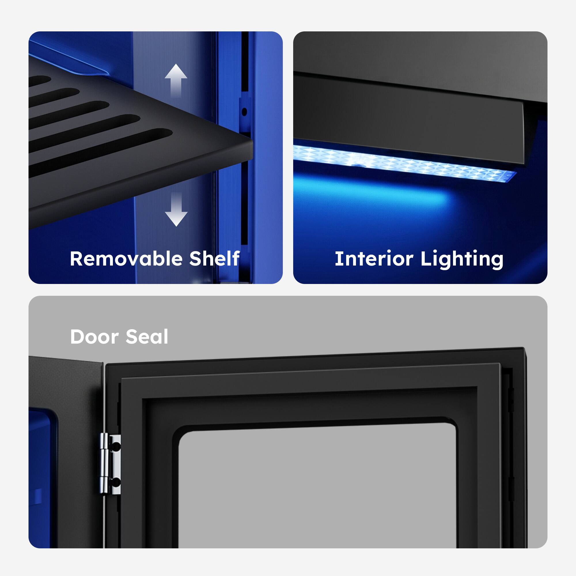 Removable Shelf  
Interior Lighting  
Door Seal