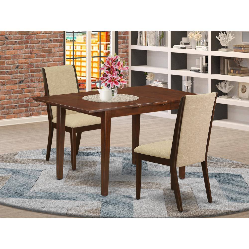 Left. East West Furniture - Dining Room Set Mahogany - Brown.