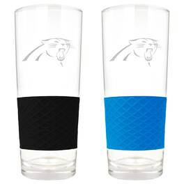 Great American Products - Carolina Panthers 22oz. Logo Score Pint Glass Two-Piece Set - Multicolor