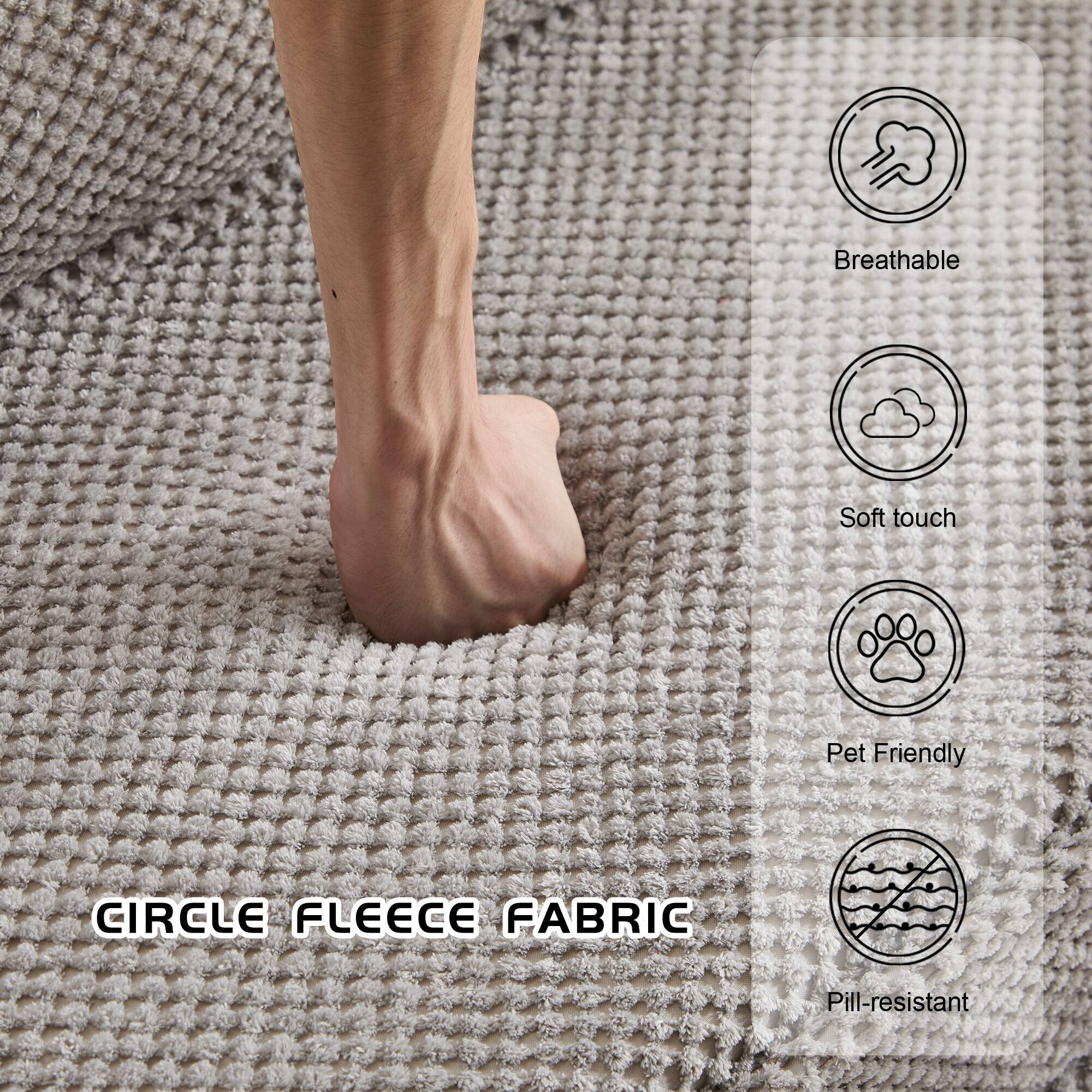 Breathable Soft touch Pet Friendly CIRCLE FLEECE FABRIC Pill-resistant