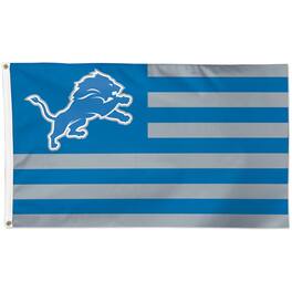 WinCraft - Detroit Lions 3' x 5' Americana Stars & Stripes Deluxe Flag - Multicolor