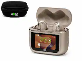 JBL - Tour Pro 3 Noise Cancelling Earbuds with Smart Case - Latte