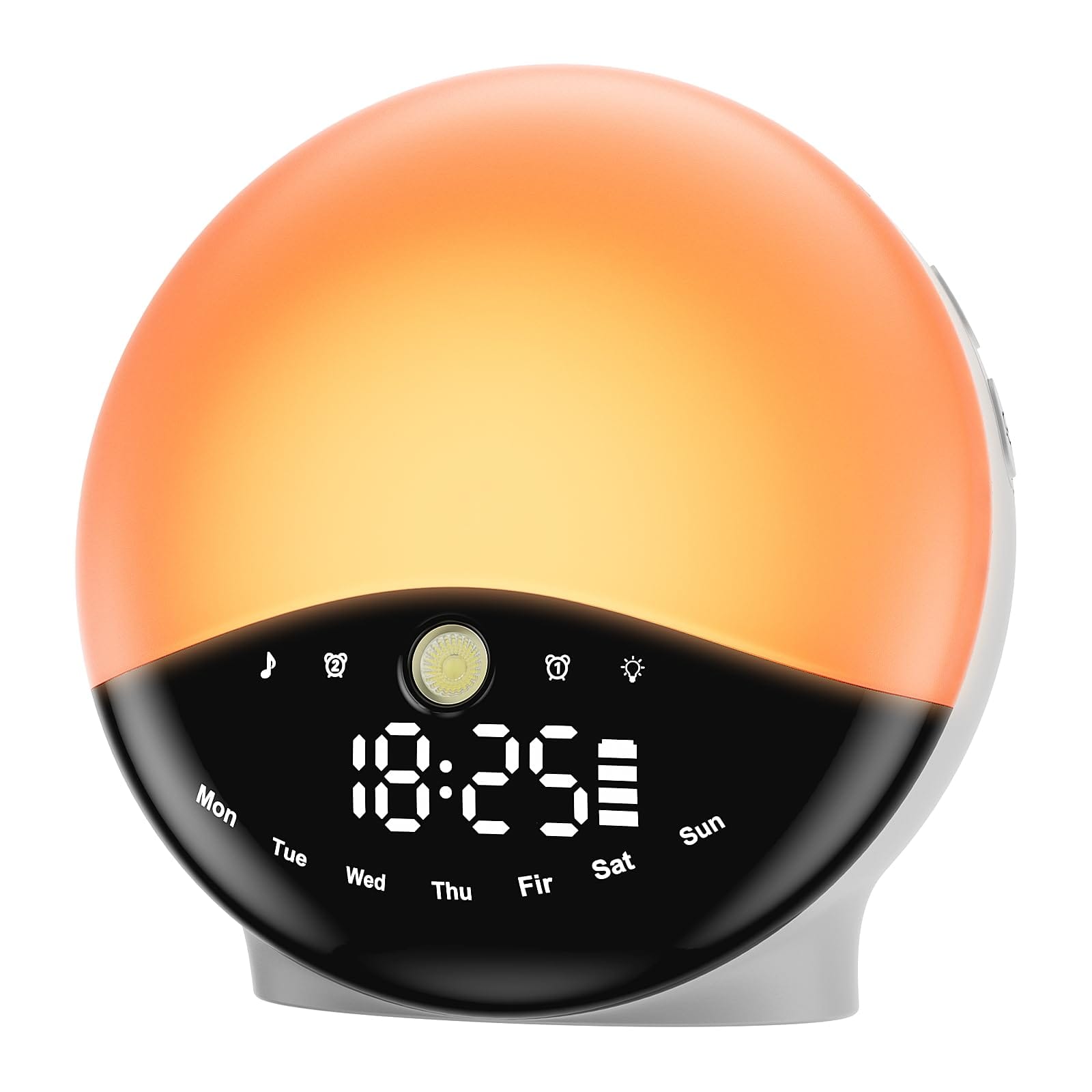 Dazzed Corner - Wake Up Light Sunrise Alarm Clock for Bedrooms - White