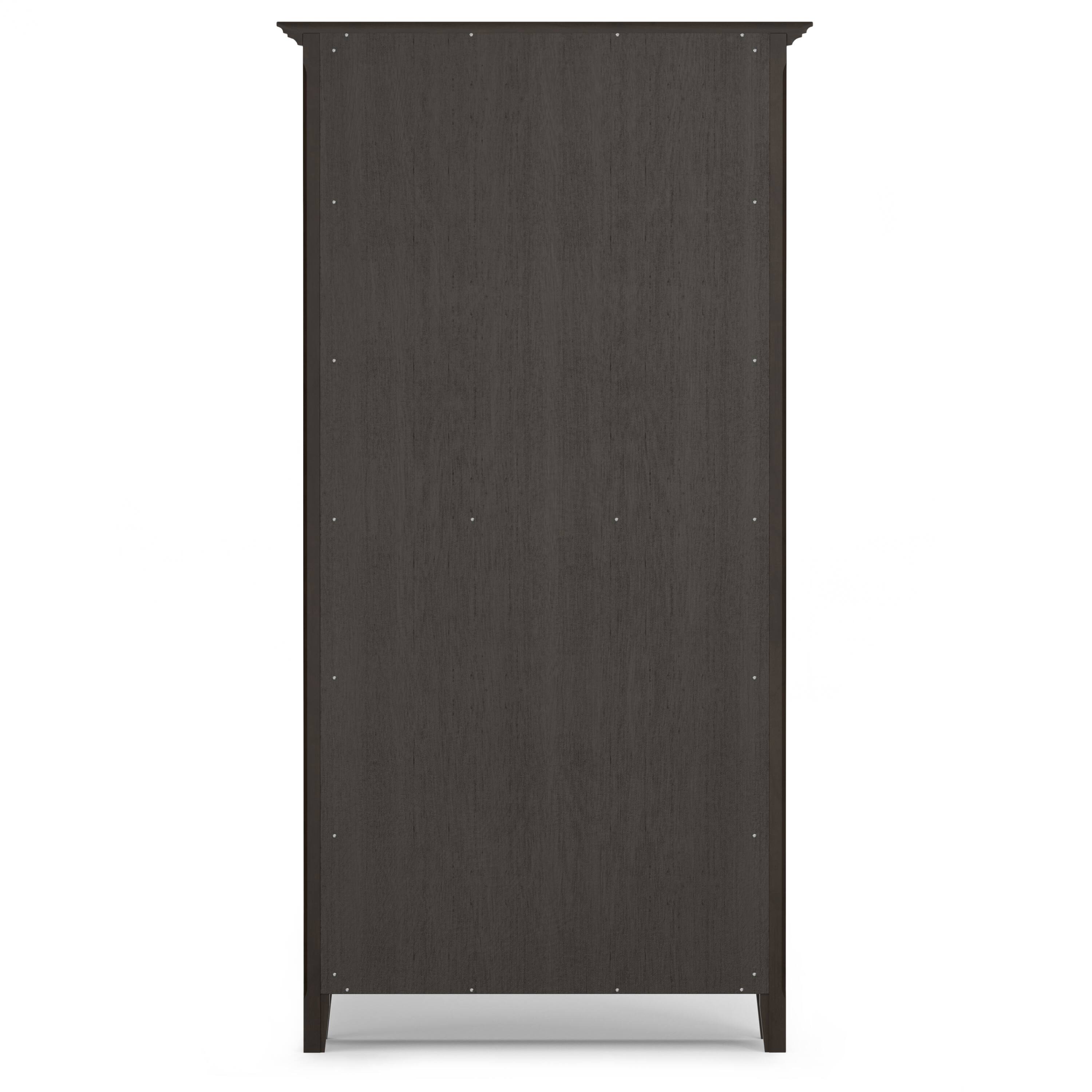 Alt View 1. Simpli Home - Amherst 36 inch Wide Solid Wood Transitional 5 Shelf Bookcase in Hickory Brown - Hickory Brown.
