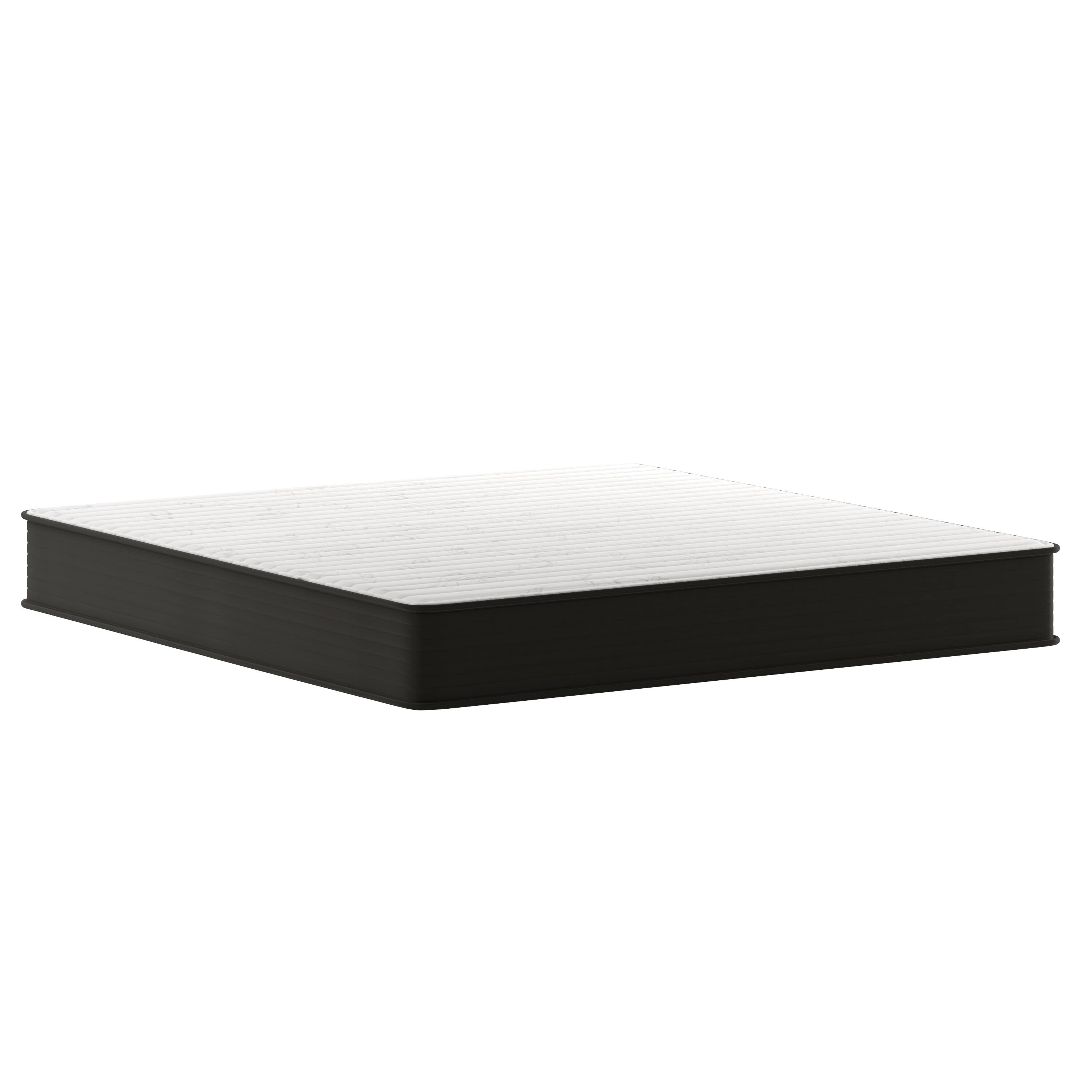 Alt View 1. Emma + Oliver - Drift 10 Inch Hybrid Mattress, High Density Foam and Pocket Spring Mattress in a Box, CertiPur-US Certified Foam - White/Gray.