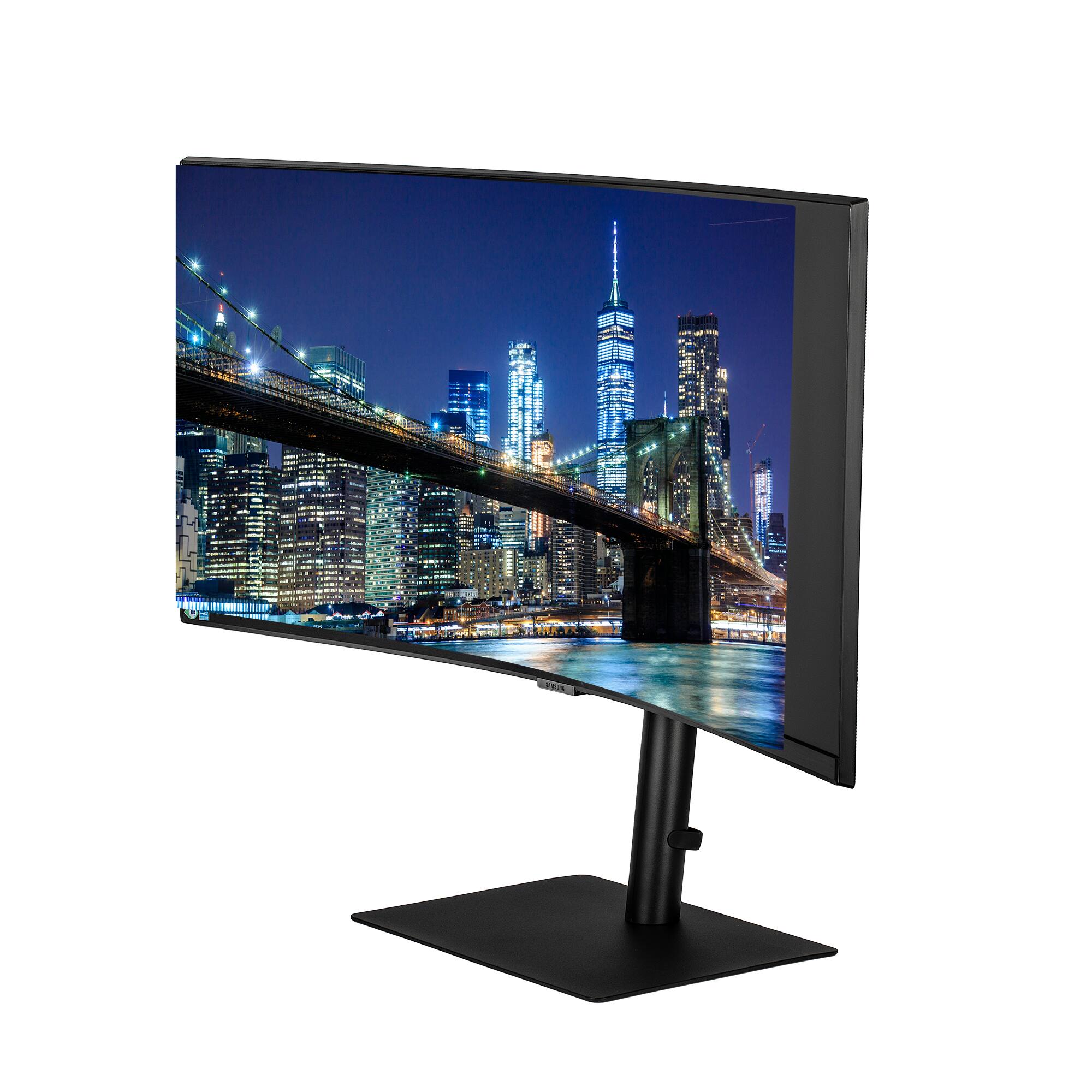 Alt View 2. Samsung - Samsung ViewFinity S65UA 34" HDR 100 Hz Ultrawide Curved Monitor Bundle.