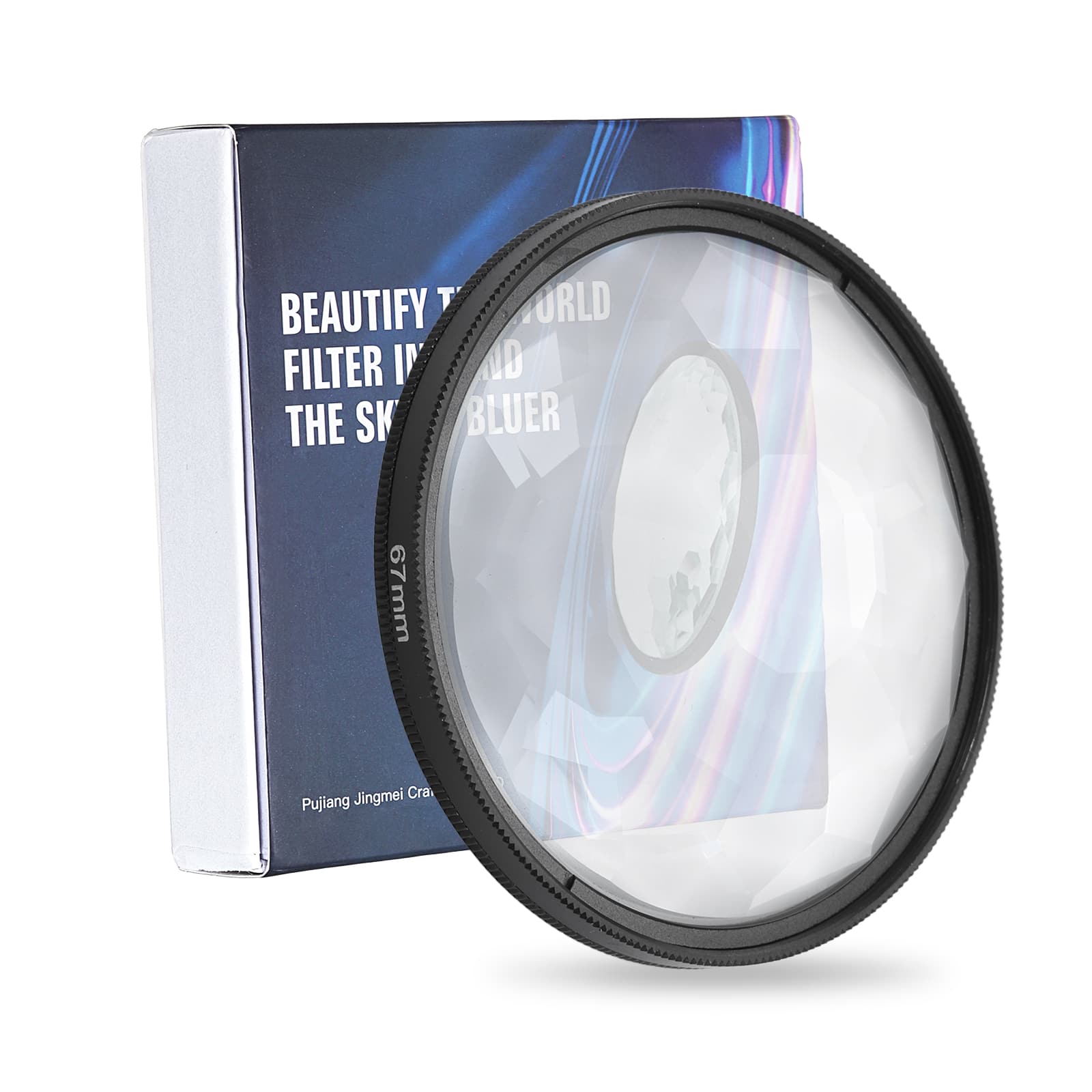 Unique Bargains - 67mm Prism Lens Filter, Special Effects Multi Refraction Crystal Glass, with Cleaning Cloth for DSLR Video