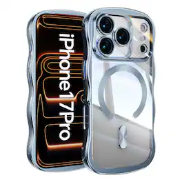 UUCOVER - For Apple iPhone 17 Pro Magnetic Case Compatible with MagSafe, Shockproof Electroplated Bumper Clear Slim Phone Cover - Blue