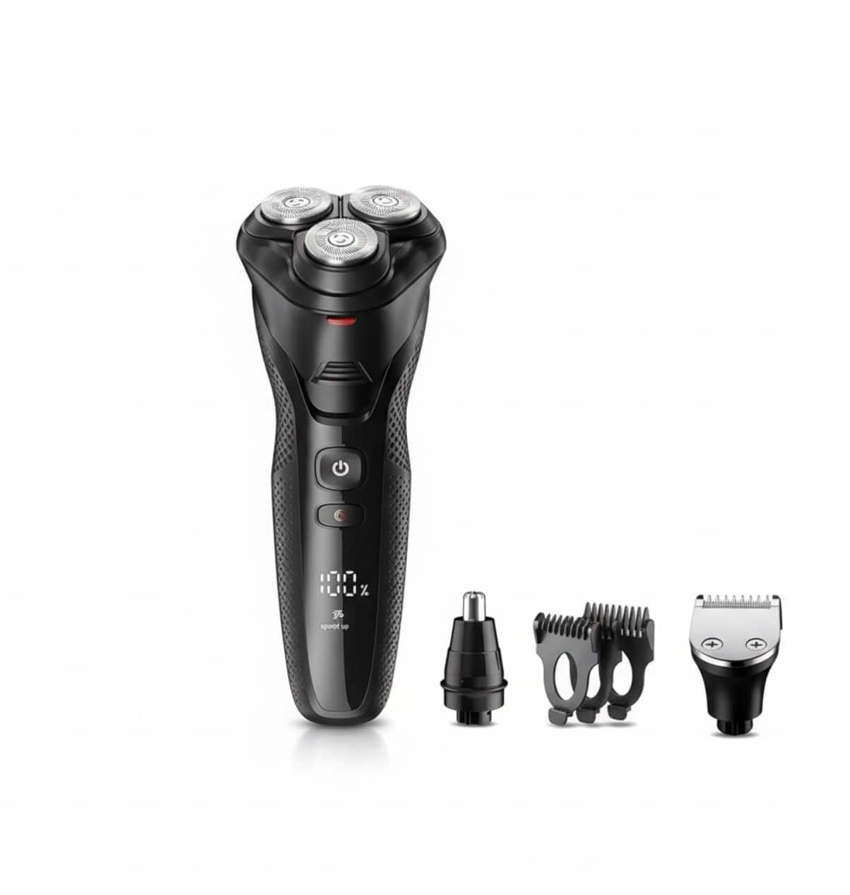 Dazzed Corner - Electric Razor for Men – 3-in-1 Beard, Nose, Sideburn Shaver - Black
