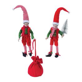 BreeBe - Vintage Elf Shelf Sitter (Set of 2) - Reg, Green