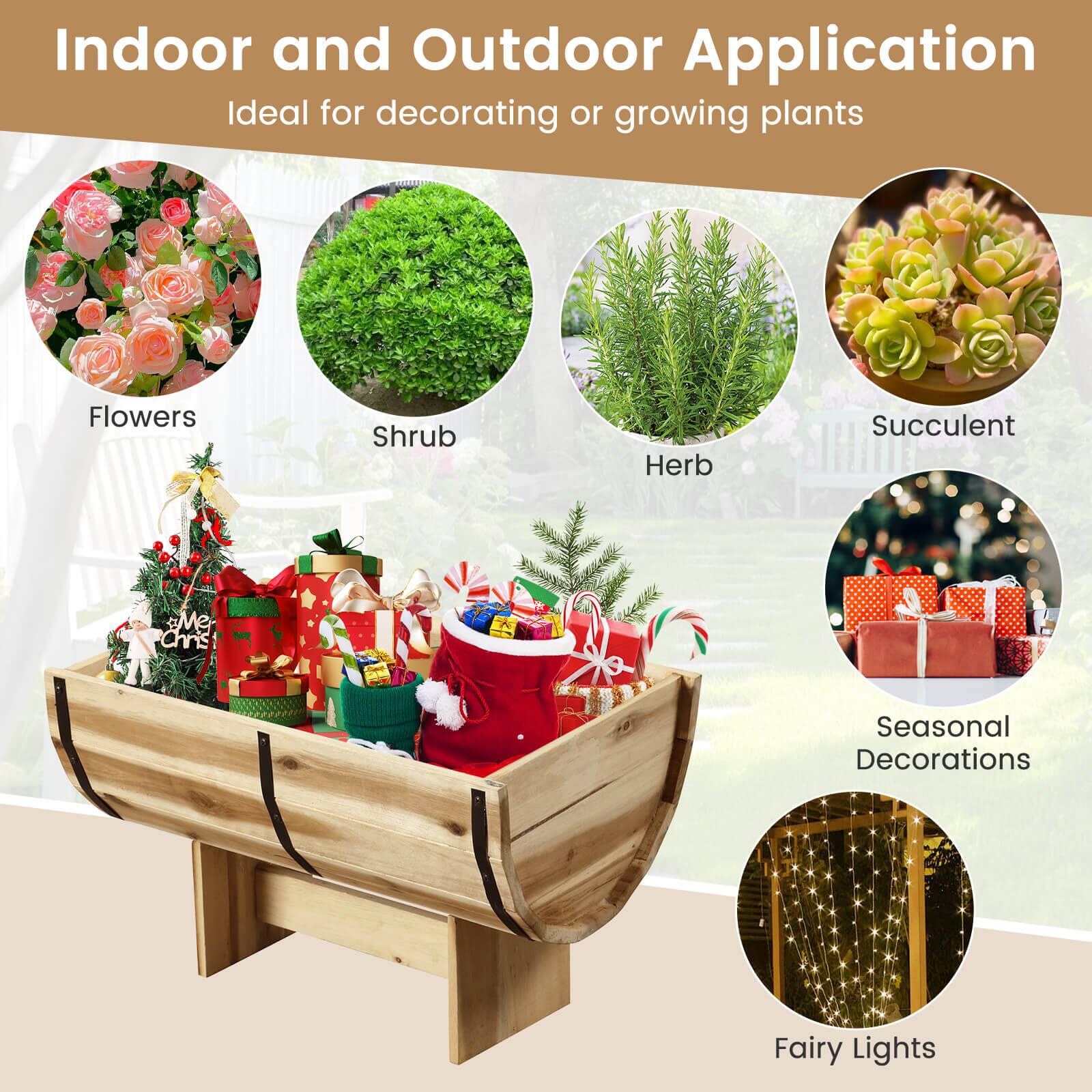 Indoor and Outdoor Application  
Ideal for decorating or growing plants  

- Flowers  
- Shrub  
- Herb  
- Succulent  
- Seasonal Decorations  
- Fairy Lights
