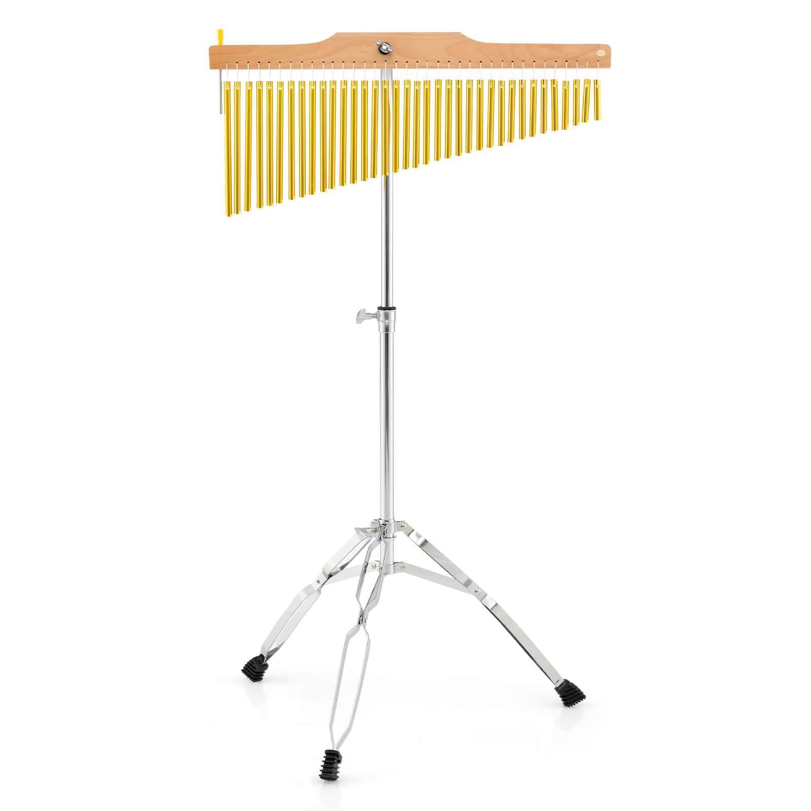 Alt View 9. Costway - Costway 36-Bar Chimes Percussion Instrument with Foldable & Adjustable Stand, Portable Bag - Golden,Silver.
