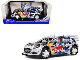 Solido - Ford Puma Rally1 Hybrid #16 Adrien Fourmaux - Alexandre Coria 3rd Place "Rally Sweden" (2024) "Competition" Series 1/18 - Multicolor