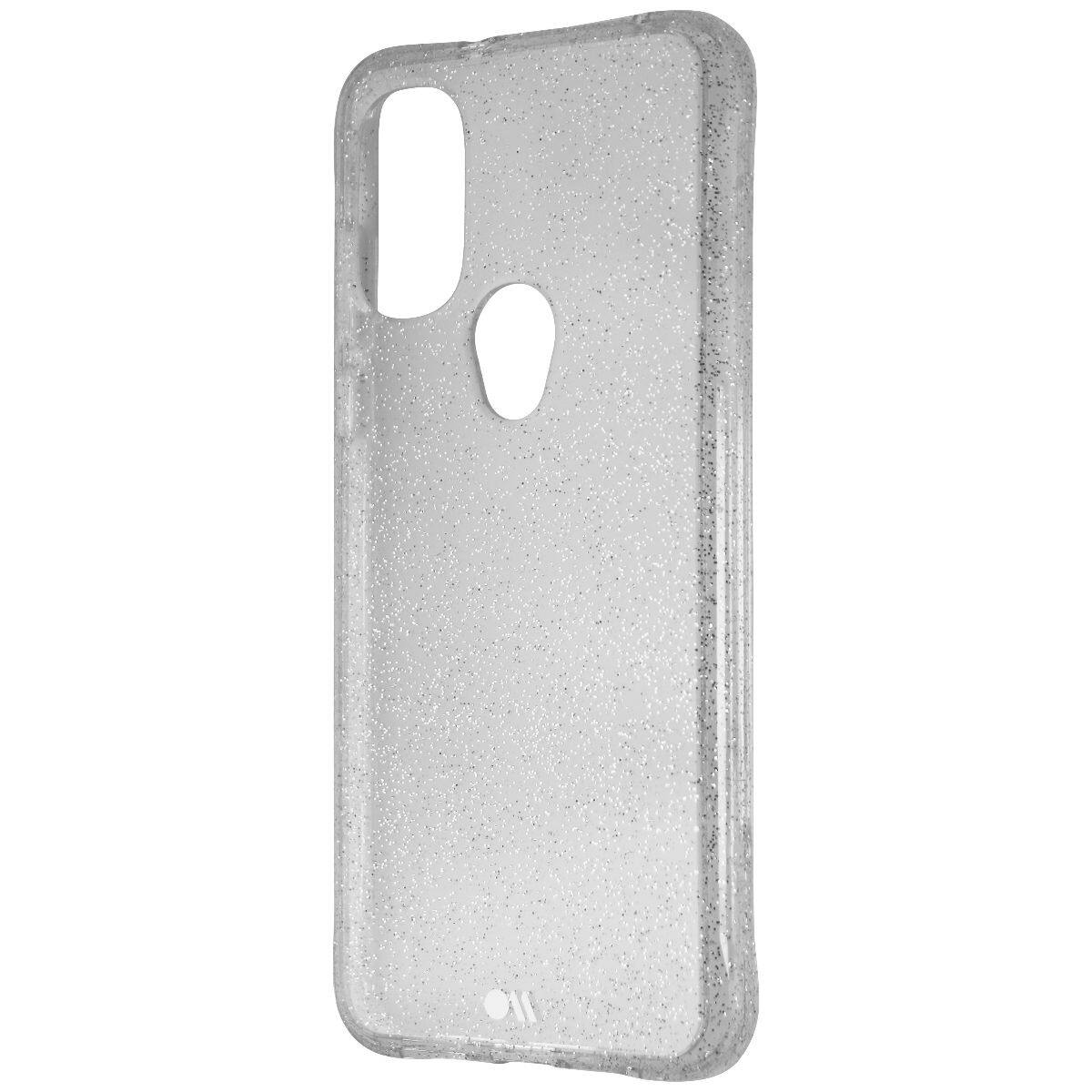 Front. Case-Mate - Case-Mate Sheer Crystal Series Hard Case for Moto G Power (2022) - Clear/Glitter - Clear.