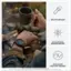 Built-in Flashlight: A - Solar Charging: Unlimited Battery Pulse OX and Heart Rate Tracking: Assumes all day wear with 3 hours per day outside in 50,000 lux conditions. This is not a medical device, and data presented is intended to be a close estimation of metrics tracked. Pulse OX not available in all countries.