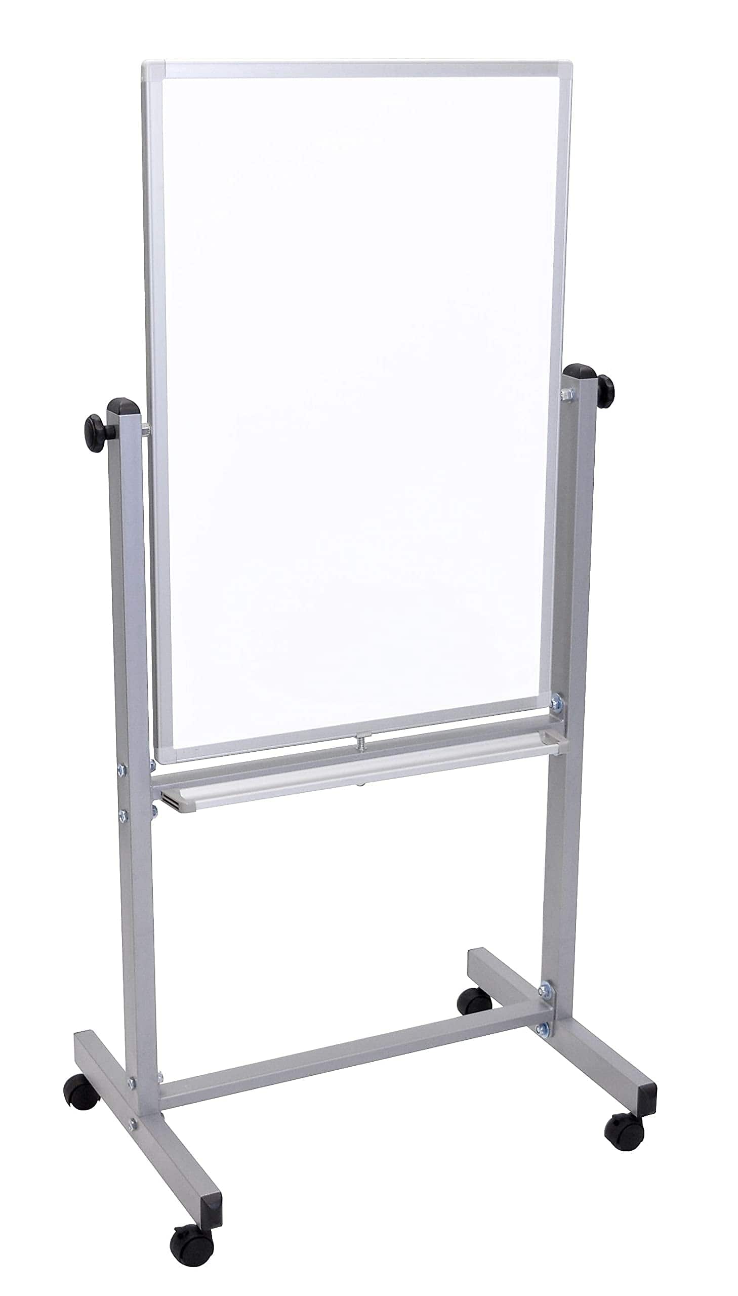 Luxor - Mobile Magnetic Whiteboard, 24" x 36", White Surface, Satin Aluminum Frame