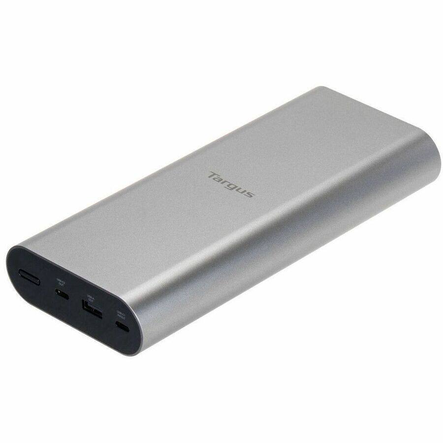 Alt View 3. Targus - Targus® 140W USB-C Portable Power Bank - For Notebook, Tablet, Smartphone - 24000 mAh - 140 W - USB Type-C Connector.