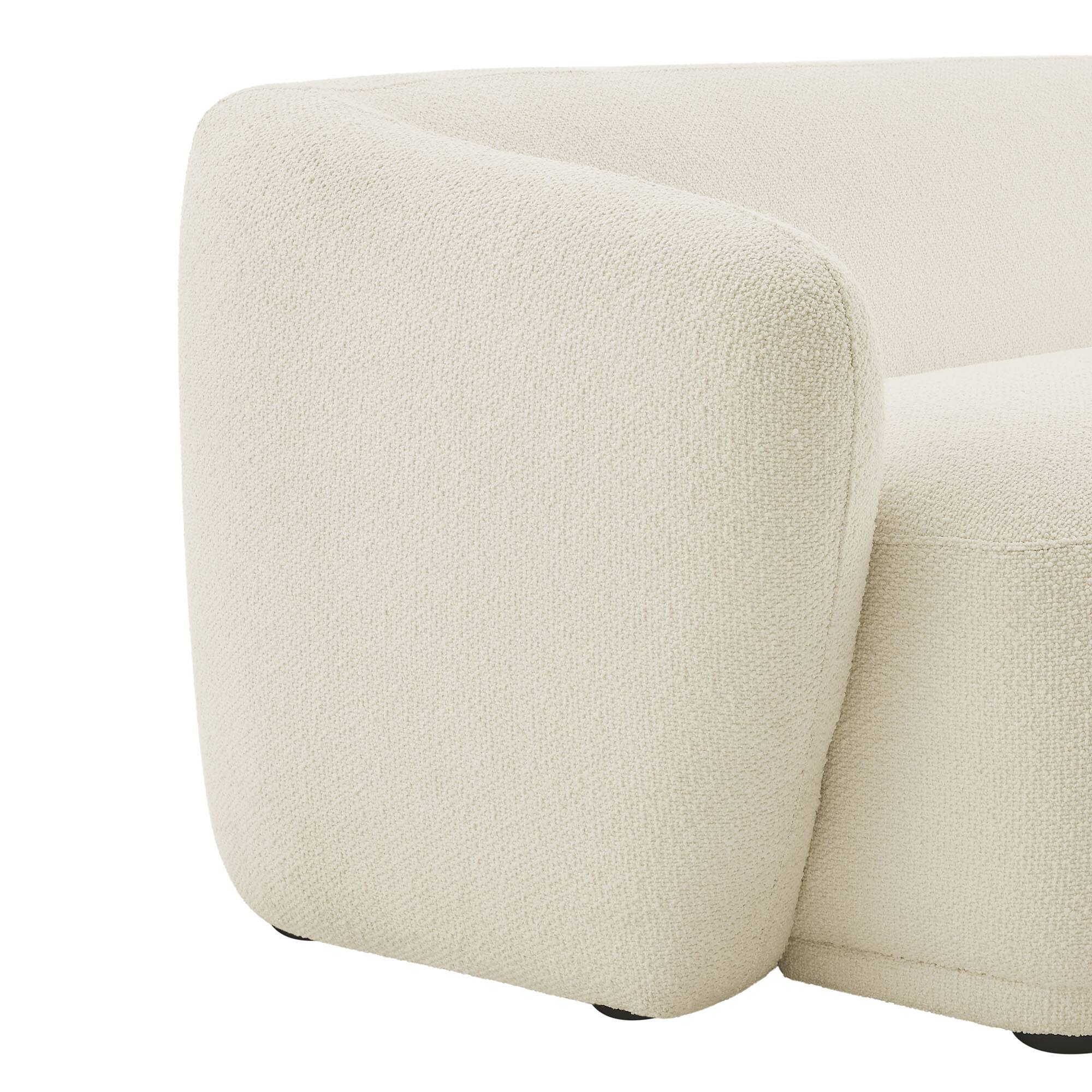 Alt View 3. Modway - Monica 88 Inch Boucle Fabric Sofa by Modway - Cream.
