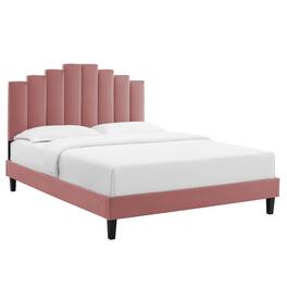 Modway - Elise Performance Velvet Twin Platform Bed - Red