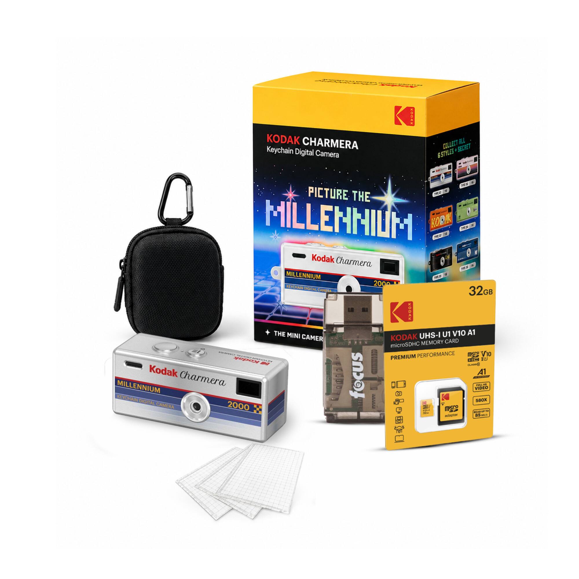 Kodak X004X KODAK CHARMERA COLLECT ALL Keychain Digital Camera STYLES+ SECRET PICTURE THE MILLENNIUM KOOK Kodak Charmera MILLENNIUM ME KETCHAIN 2000 32GB 0 KODAK THE MINI UHS-I U1 V10 A1 CAMER KODAK CARD microSDHC MEMORY 234000084 PREMIUM PERFORMANCE V10 Kodak HC 13 N Kodak Charmera focus A1 NIL st MILLENNIUM VIDEO KEYO BLAMES 580X DIGITAL CAMERA 2000 15g up.r mas EMP R adagtar $5 FLOW