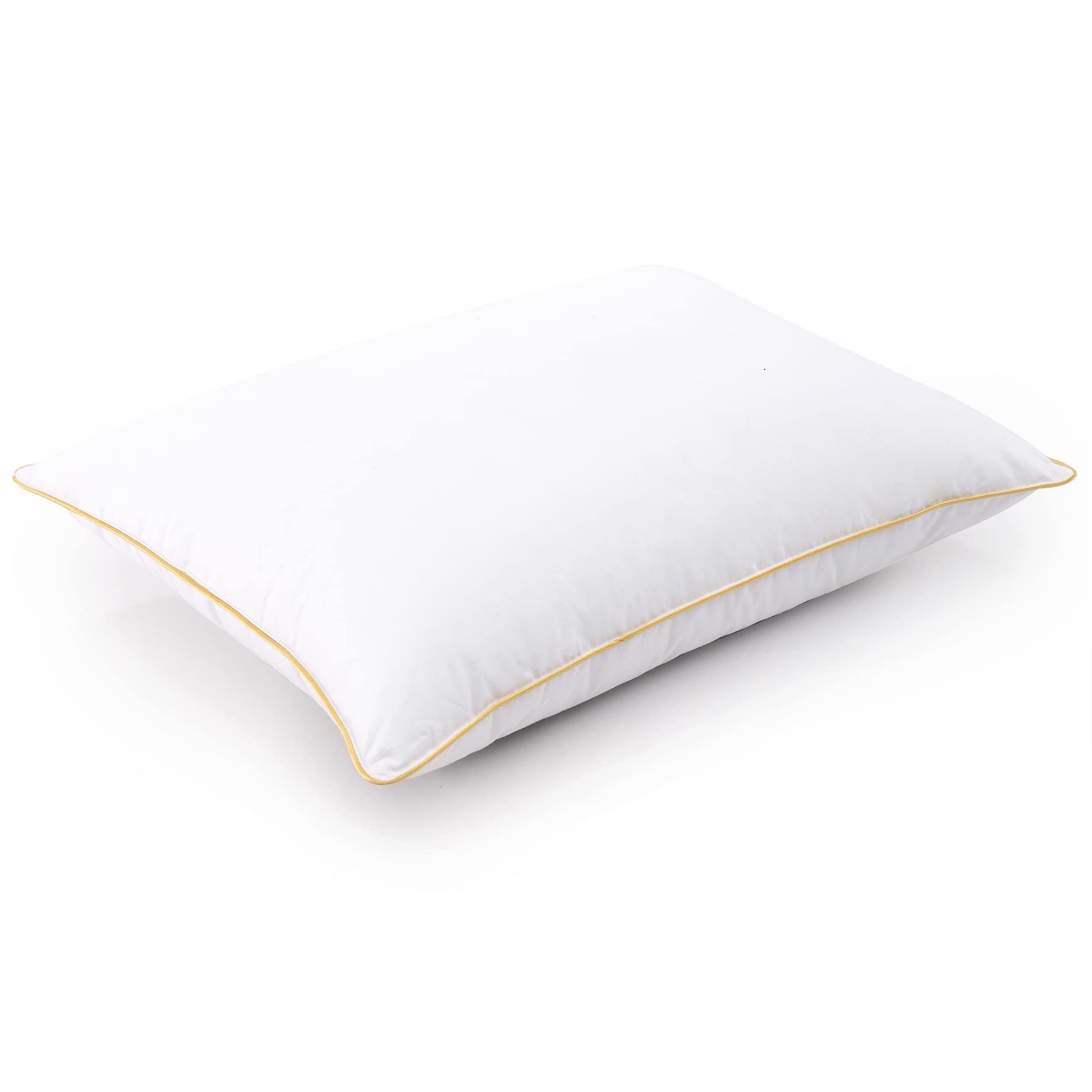 Alt View 2. Cheer Collection - Feather Down Sleeping Pillow with Cotton Shell for Soft, Supportive Daily Comfort - White.