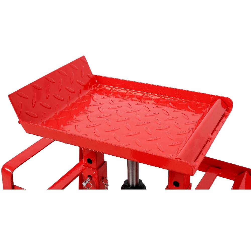 Alt View 4. Ropilly - Ropilly 5 Ton Hydraulic Car Ramps with Pedal Heavy Duty Steel Auto Repair Lift 10000 lbs Truck Service Ramps 2 Pack Red.