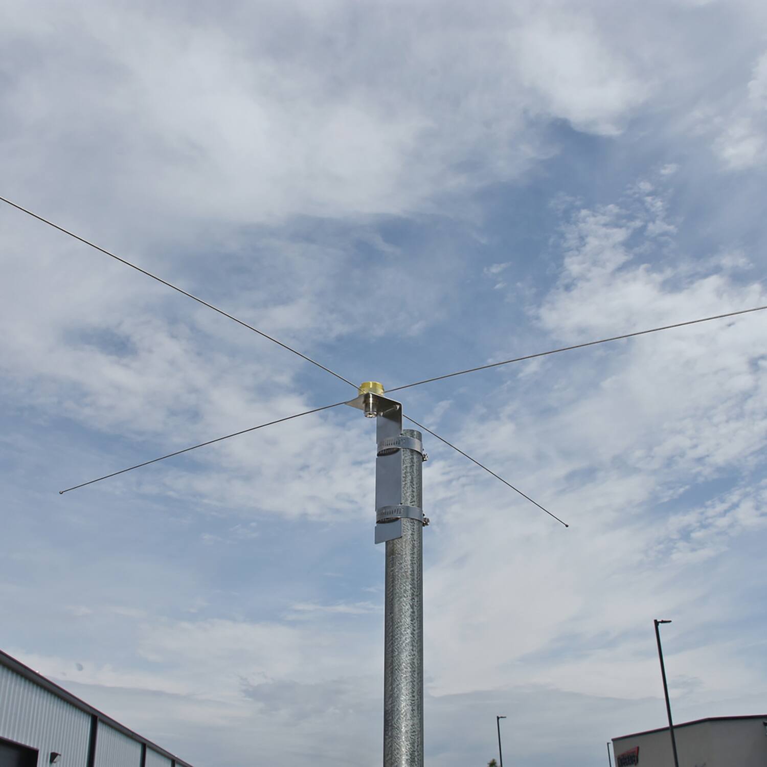 Back. Tram - NMO Mount to UHF-Female Connector Ground Plane Kit - Stainless Steel.