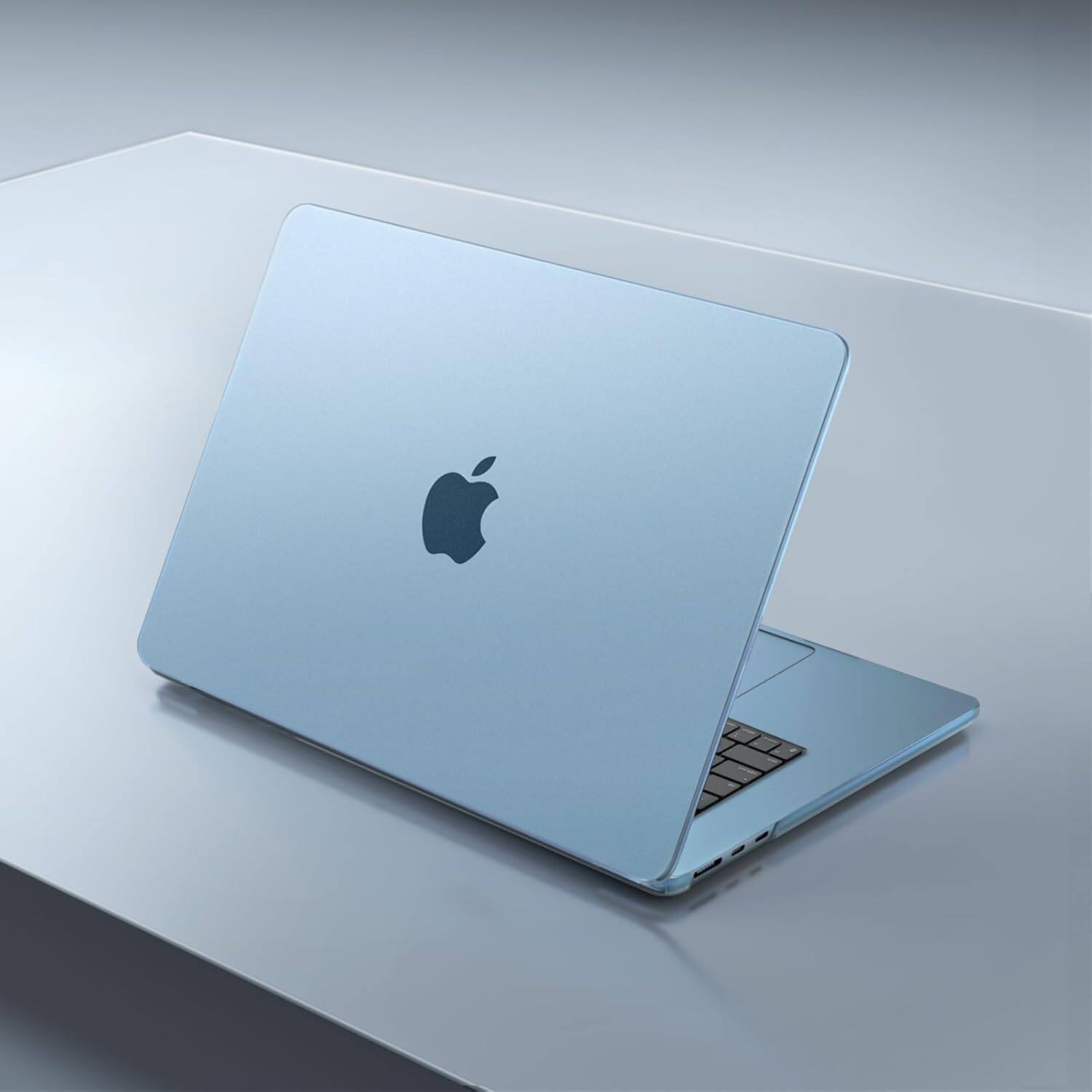 Alt View 1. mosiso - MacBook Air 15 inch Case for models A3448 A3241 A3114 A2941 (2023-2026) - Sky Blue.