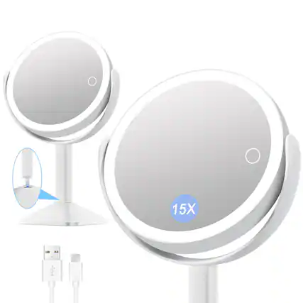 Front. Comfort Essence - Mirror Vanity Makeup Light Magnifying Lights Color Double Sided Desk Table High Quality Long Lasting - Default.